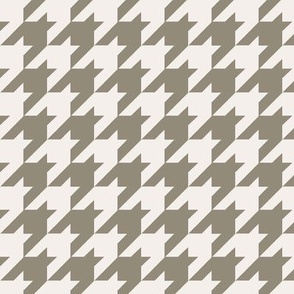 Houndstooth - Cream and Tan - large scale