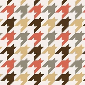 Houndstooth - multi-color neutrals - large scale