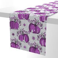 Halloween Pumpkins purple large scale