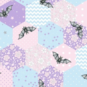 Patchwork Bats - large scale