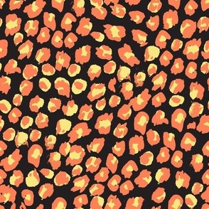 Leopard Print black orange by Jac Slade