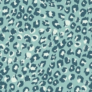 Leopard Print Mint Teal by Jac Slade