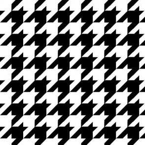 Houndstooth - black and white - large scale