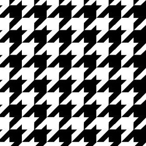 Houndstooth - black and white - medium scale