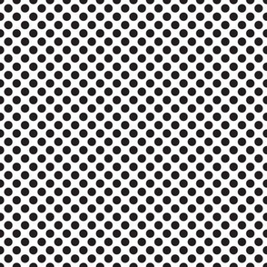 Polka Dots Black on White - Small