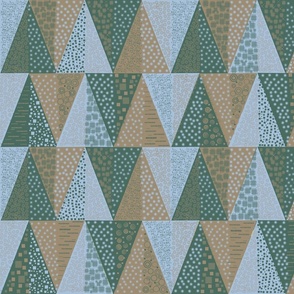 Triangles and Textures in Calm Cozy Colors 