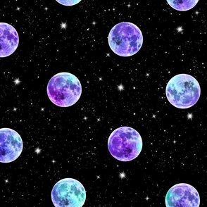 Moons Purple Teal (large scale)