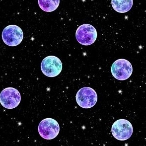 Moons Purple Teal (small scale)