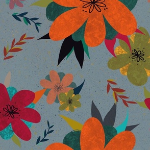 Flowers with Mid Century Palette