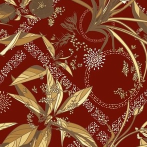 When Passions Collide - Gold Gilding on Passion Red