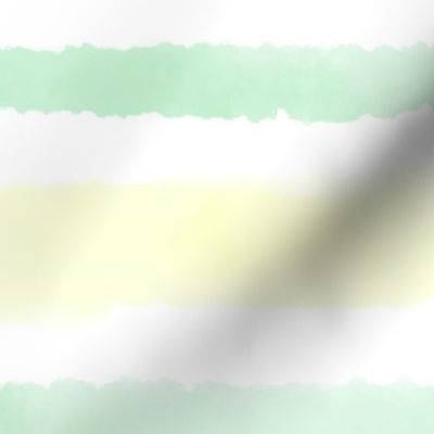 Watercolor Stripes - Green & Yellow