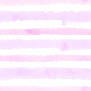 Watercolor Stripes - Pink & Purple
