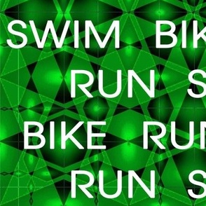 Run, Swim, and Bike - Green