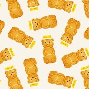honey bears - cream -  LAD21