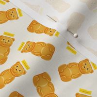 (small scale) honey bears - cream - LAD21