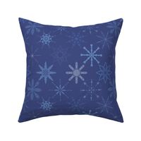 Snowflakes on a Blue Background - 12x9