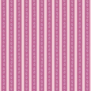 Teardrop and Cotton Candy Stripes on Peony Pink