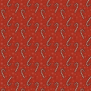 Candy Canes on Red (small-scale)