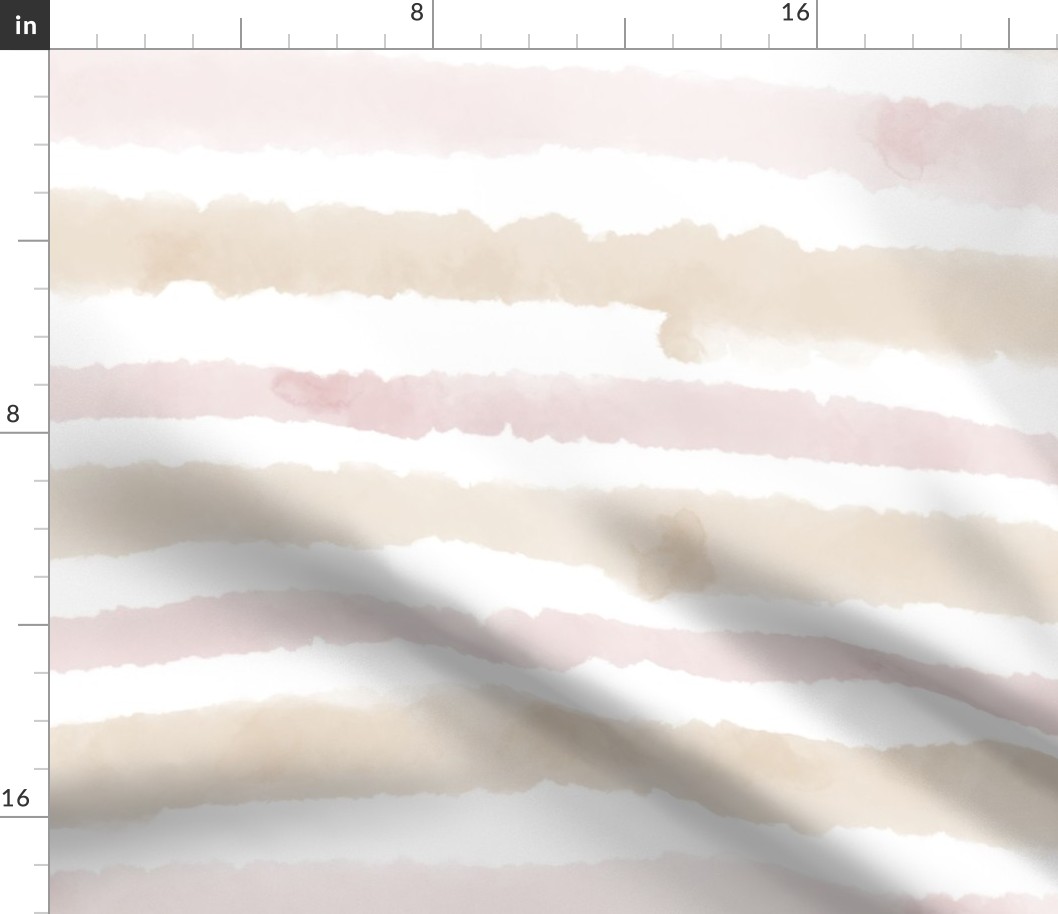 Watercolor Stripes - Neutral