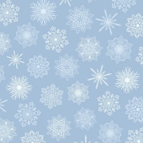 Sky Blue Snowflakes
