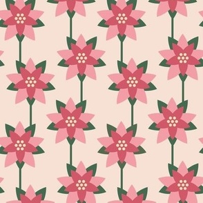 Geometric Poinsettia Pink