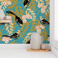 Art Deco Birds and Seed Pods