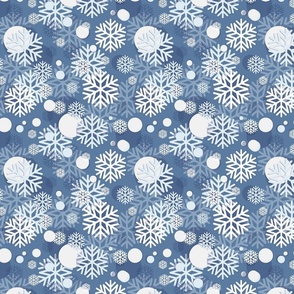 Blue Ice // Small Scale // Blue Backgound // Frozen Time // Cold Crystals // Snowflakes Fall