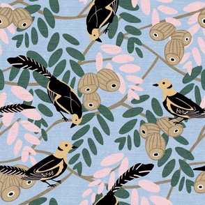 Art Deco Birds and Seed Pods2