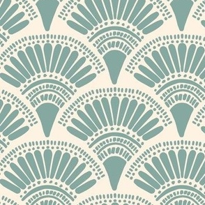 Teal Geometric Fabric, Wallpaper and Home Decor | Spoonflower