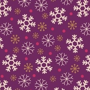 Purple Snowflakes Small Scale