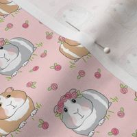 small guinea pigs with roses