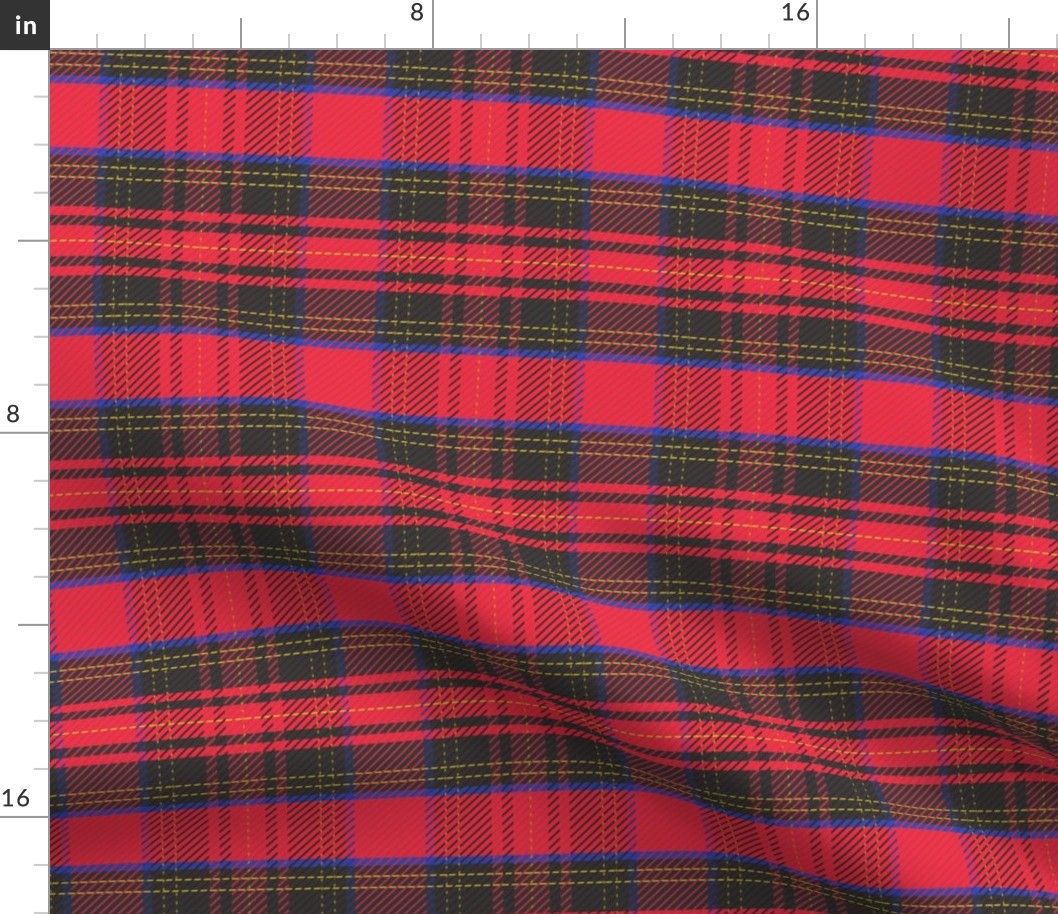 Graphic Tartan (small) - Royal Stewart Red, Black, Blue and Yellow