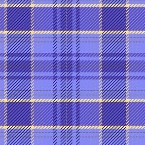 Graphic Tartan (small) - Bright Blue and Yellow 