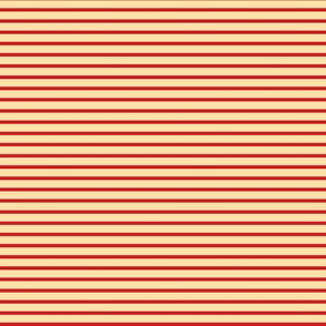 Stamped! - Red and Cream Stripes - horizontal