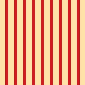 Stamped - Red and Cram Stripe - vertical