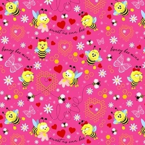 KITSCH Bees in Love Pink Small