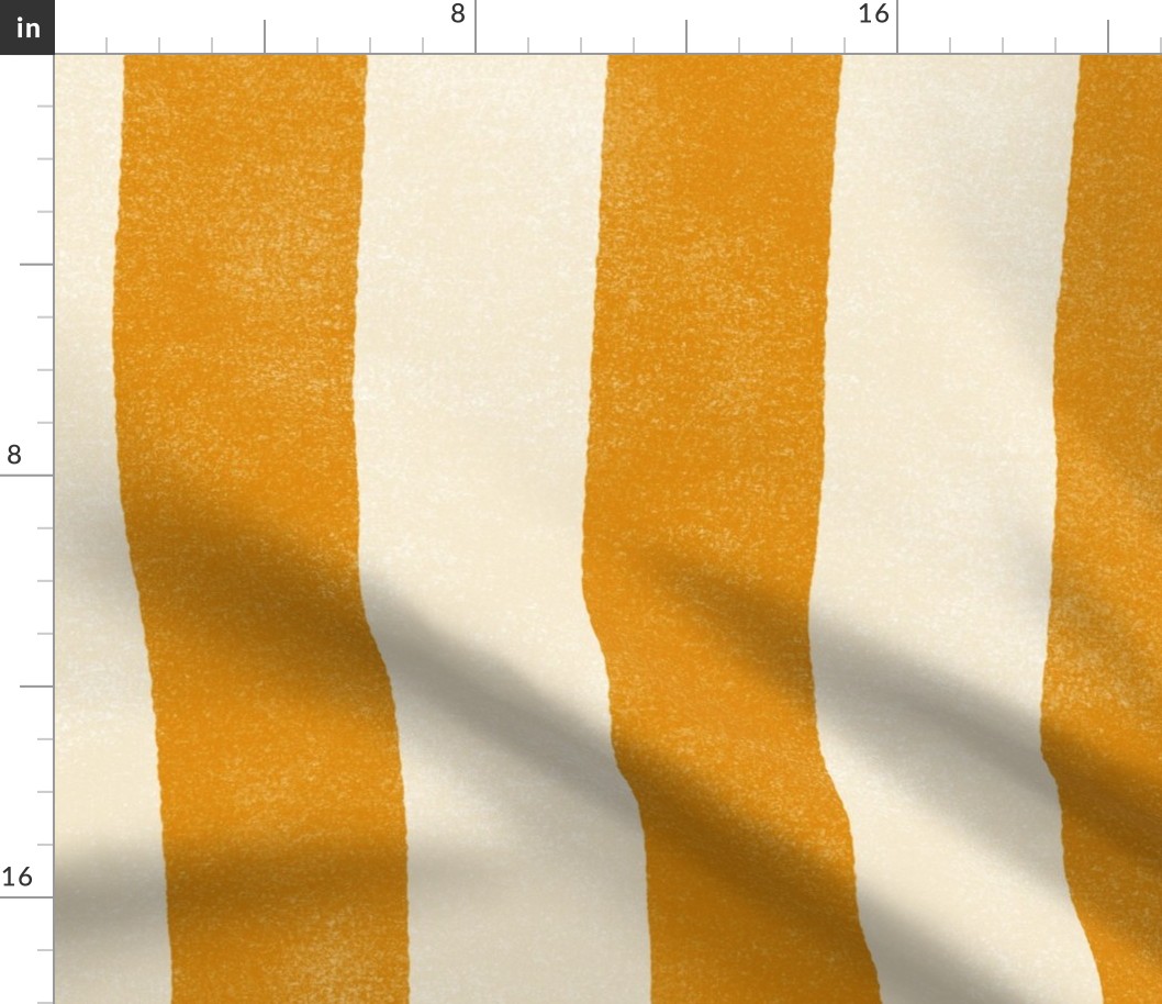 Cabana Stripe - 4" stripe - marigold and cream