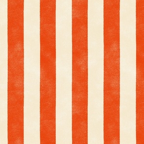Cabana Stripe - 2" stripe - tomato red and cream