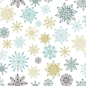 Christmas Snowflakes-Ice Crystals-Large