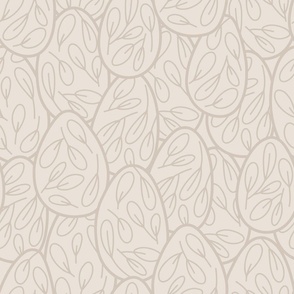 Large - Botanical eggs pattern in neutral colors
