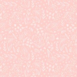 Small Flowers on Pink by Ria Green