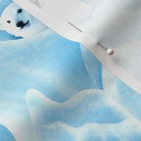 Arctic Glacier Polar Bear Family - teal tint