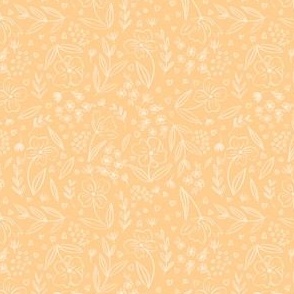 Small Flowers on Yellow by Ria Green