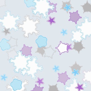 muted snowflakes