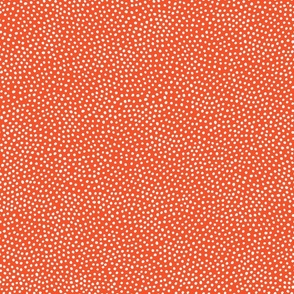 Red and Cream Ditsy Dots