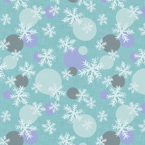 snowflakes block print - medium 