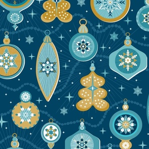 Snowflake Christmas Bauble Blue