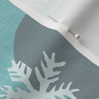 snowflakes block print - large