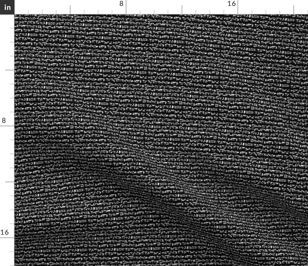 Cuneiform on Black // Extra Small