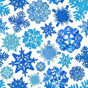 Icy Blue Snowflakes